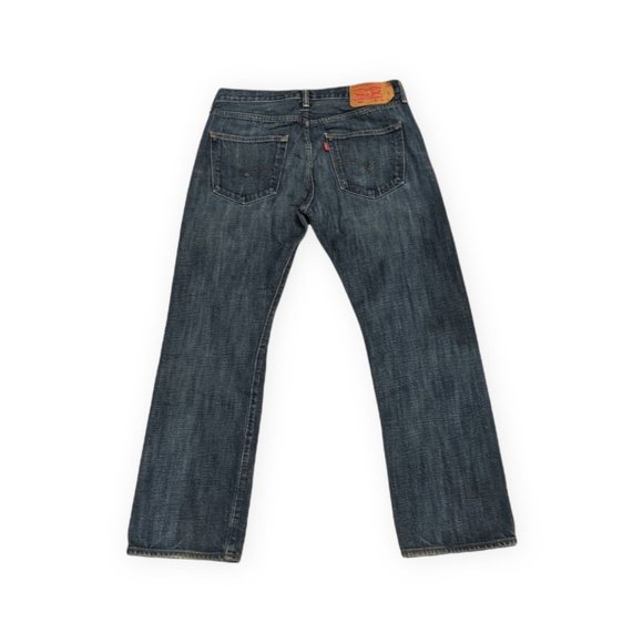 Levi's Other - Levi's 501 Straight Fit Mid Blue Wash Jeans - Actual Size 33 x 27.5